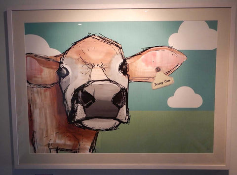 Jersey Cow (A1 Framed)